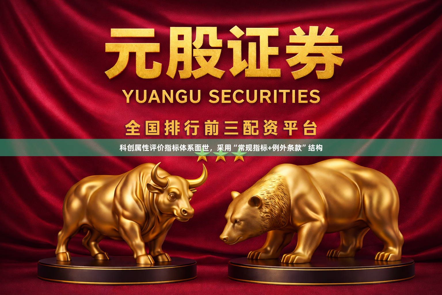 科创属性评价指标体系面世，采用“常规指标+例外条款”结构